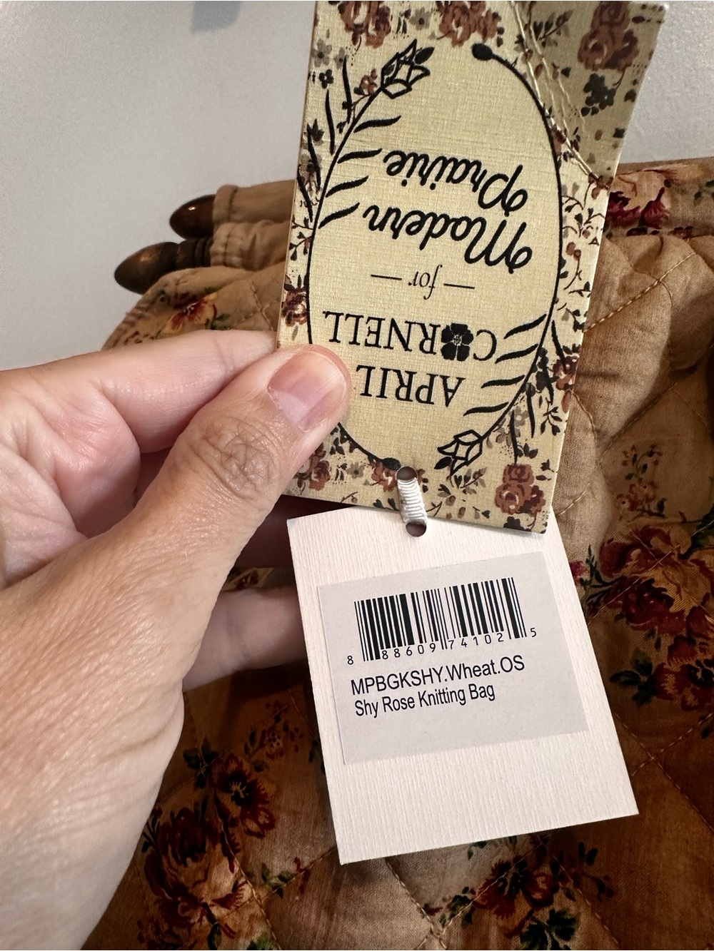 NWT April Cornell for Modern Prairie Quilted Floral Knitting Bag - Picture 3 of 6